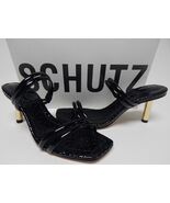 Schutz Lover Mid Size 7 M (B) Women&#39;s Leather Stiletto Heel Slide Sandal... - $42.76