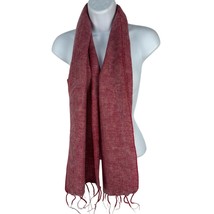 Red Woven Fringe Soft Scarf For Women - $14.00