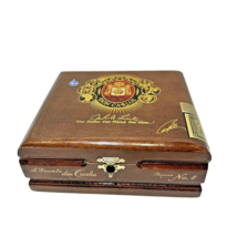 Arturo Fuente Brown Wooden Empty Cigar Box Snap Closure 6.75 x 5.75 x 2.5&quot; - £9.95 GBP