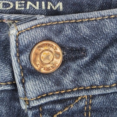 Ariat Jeans Womens Size 32S High Rise Flare Italian Denim Raw Hem Blue Pants Item image 7