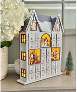 White Wooden LED Advent House - $1,082.74 MXN
