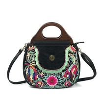 Handmade Embroidery Elegant Women Bag 2022 New High Quality Leather Handbag Larg - £93.70 GBP