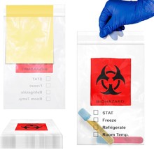 Clear Specimen Transfer Bags 6x9 Biohazard, 2 Mil, 3 Wall 100 Per Case - £13.22 GBP