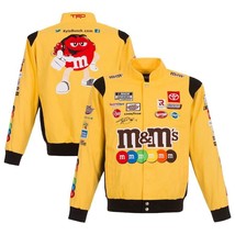  Authentic Nascar Kyle Busch JH Design M&amp;M&#39;s Snaps Yellow Cotton Jacket  - £152.80 GBP