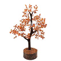 (Silver Carnelian) Agate Gemstone Bonsai Money Tree: for Showpiece,Home Decor, R - £16.20 GBP