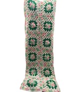 Vintage 3D Flowers Afghan Blanket Throw Granny Square Crochet Cottage 60... - £39.41 GBP