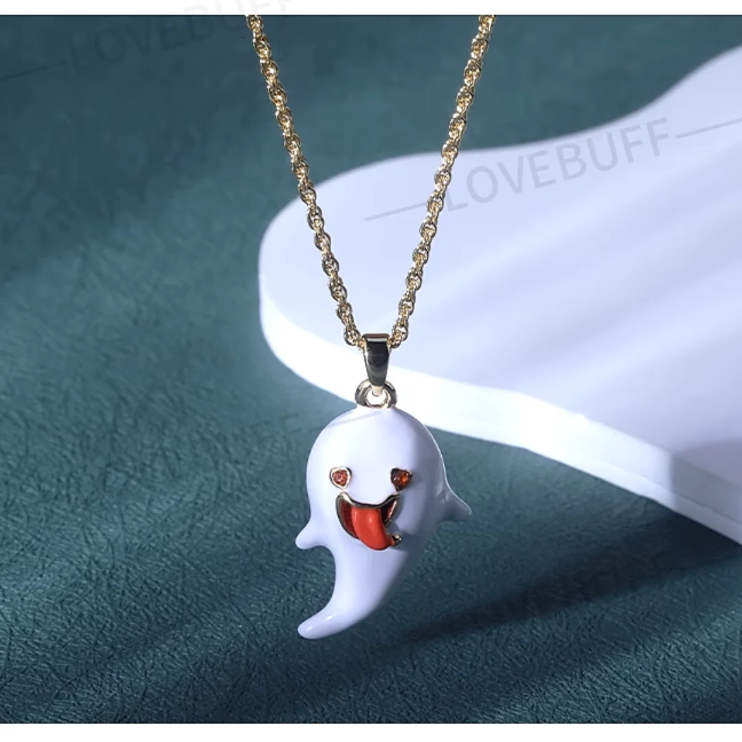 LOVEBUFF Genshin Impact Hu Tao Ghost Pendant Keychain / Necklace - £16.86 GBP+