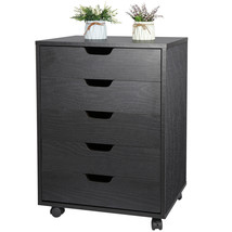 Bedroom Save Space Indoor 5 Drawer Dresser Clothing Storage Chest Beside Wall - £83.92 GBP
