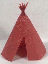 Vintage Red Plastic TEEPEE Cowboys and Indians 4 X 3 1/4 Unbranded - £3.73 GBP