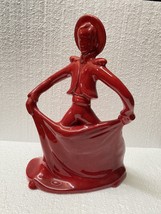 Large Haeger Pottery Eric Olsen Mid Century Ceramic Red Matador Figurine 11”x8” - £78.94 GBP