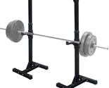Exercise Adjustable Rack Standard Solid Steel Squat Stands Barbell Bench... - $109.24