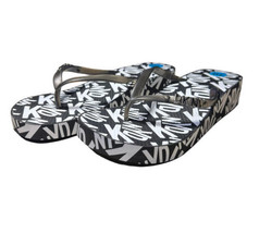 DKNY Jazzi Open Toe Slide On Thong Flats Wedge Rubber Flip Flops Women’s Size 10 - £19.90 GBP