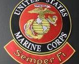 SEW ON MARINE CORPS MARINES SEMPER FI LARGE QUALITY EMBROIDERED PATCH W/... - £9.65 GBP