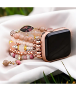 cape diablo Burgundy Rose Stretch Apple Watch Strap- SIZE LARGE - $64.23