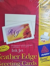 Avery 3251Ink Jet Feather Edge Greeting Cards - £22.05 GBP