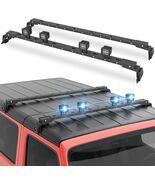 YZONA Cross Bars 4 LED Lights for 2007-25 Jeep Wrangler JK JKU JL JLU Ga... - $113.05