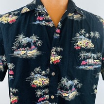 Boca Classics Aloha Hawaiian  L Shirt Flag Woody Wagon Surf Boards Palm Trees - £35.13 GBP