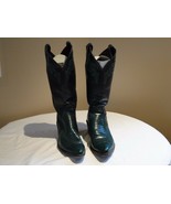 Justin Green &amp; Very Dark Blue Lizard-Leather Cowboy Boots Size 7B StyleY... - $1,867.17 MXN