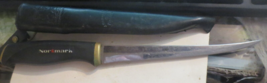 NORMARK FISKARS Finland 6.25&#39;&#39; Blade Filet Knife Marttiini Black Sheath - £22.19 GBP
