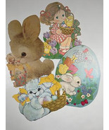 Vintage 90s Spring-Themed Easter Die Cut Decorations Lot - $13.99