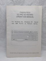 FK8200/9200 Ez Pro Keyboard Operation Manual - €21,69 EUR