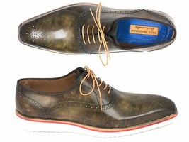 Paul Parkman Smart Casual Oxford Shoes For Men Army - £254.79 GBP