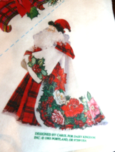 Daisy Kingdom tartan Santa Kit Preprinted Panel Felt Fabric 23in Tall - $28.70