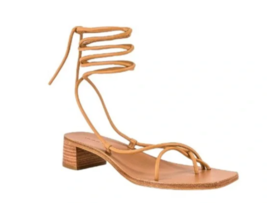 Loeffler Randall Coby Ankle Wrap Heeled Sandal In Honey Size 10 B - £82.39 GBP