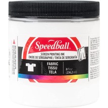 Fabric Screen Printing Ink, 8-Ounce, White - £20.43 GBP