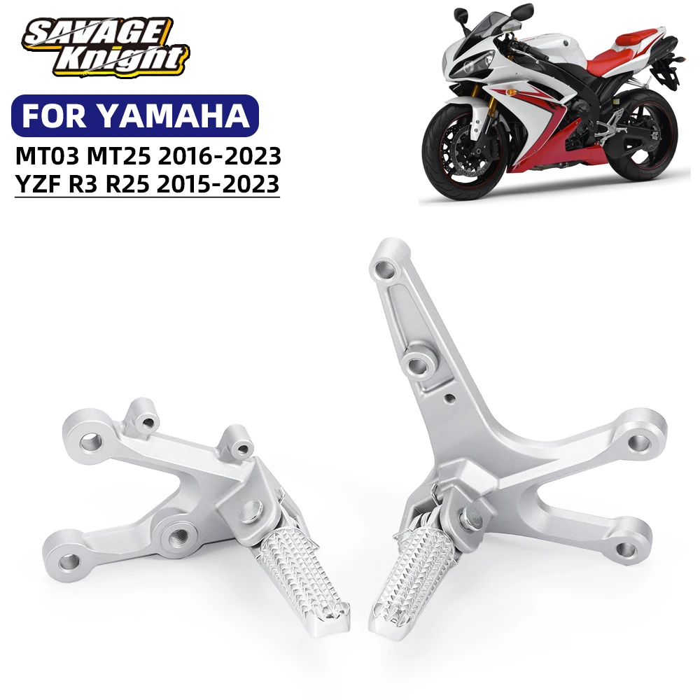 Ont footrest foot peg pedal for yamaha mt03 mt25 yzf r3 r25 motorcycle rider foot rests thumb200