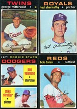 (311) Card 1971 Topps Baseball Lot Raw Ex - EXMT P1328 - £343.83 GBP