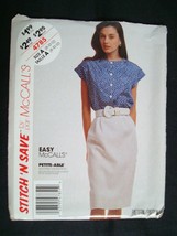 Easy Sewing Pattern Top Skirt  Size 8-12 McCall&#39;s Stitch n Save 4785 Uncut - $10.00