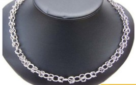 C15 stainless steel chain open byzantine necklace  - £32.05 GBP