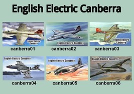 6 Different English Electric Canberra Warplane Magnets - £78.22 GBP