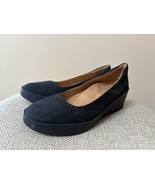 Womens Size 10 Vionic Sereno Nubuck Wedges Black - $38.00