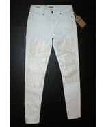 NWT New Womens True Religion USA Halle Jeans Skinny White Designer Patch... - £281.44 GBP