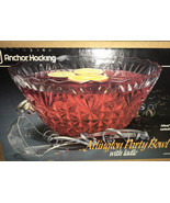 VTG Anchor Hocking Arlington Party/Wedding Clear Glass Punch Bowl With Box - £22.07 GBP