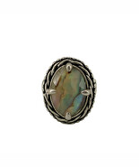 Carolyn Pollack White Stone mother of pearl Sterling Ring Twisted Rope E... - $64.35