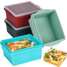 Silicone Freezer Trays with Lids 2 Cup Size 4-Pack Soup Molds Leakproof ... - $29.65