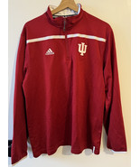 MENS Medium Indiana Hoosiers Adidas Climalite Light Quarterzip Basketbal... - $33.60 CAD