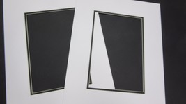 Picture Framing Mats White with Black Liner 16x20 for 11x14 SET OF 2 - £11.73 GBP