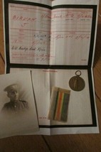 WW1 Victory Medal &amp; Photo  1st Essex Regt. Wounded GALLIPOLI - £43.71 GBP