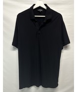 Express Men’s Rich Black Collared Polo Shirt Soft Cotton Modal XL - $30.96 CAD