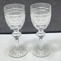 2 Waterford Crystal CASTLETOWN Castleton Port Wine Sherry Stems 5 7/8&quot; - $57.42