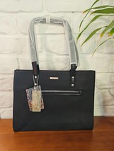 OLA Women&#39;s casual /business Tote Handbag PU Vegan Leather bag with strap black - £17.16 GBP