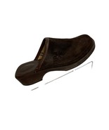 VTG J. Crew Wood Platform Heels Clog Mule Slip On Shoes Brown Suede US 9... - £28.97 GBP