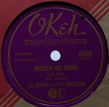 Les Brown 78 RPM Record Okeh Mexican Hat Dance When The Lights Go On Again VG+ - £14.97 GBP