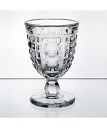 Flint Glass Palace Egg Cup, Antique c.1860s EAPG Waffle and Thumbprint 3... - £23.98 GBP