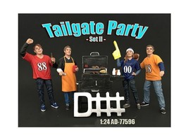 &quot;Tailgate Party&quot; Set II 4 piece Figurine Set for 1/24 Scale Models by American - £38.16 GBP