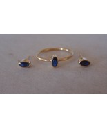 Natural sapphire pendant set in 14k gold - £314.53 GBP